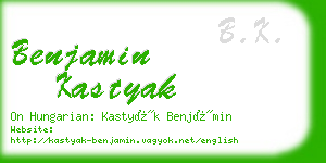 benjamin kastyak business card